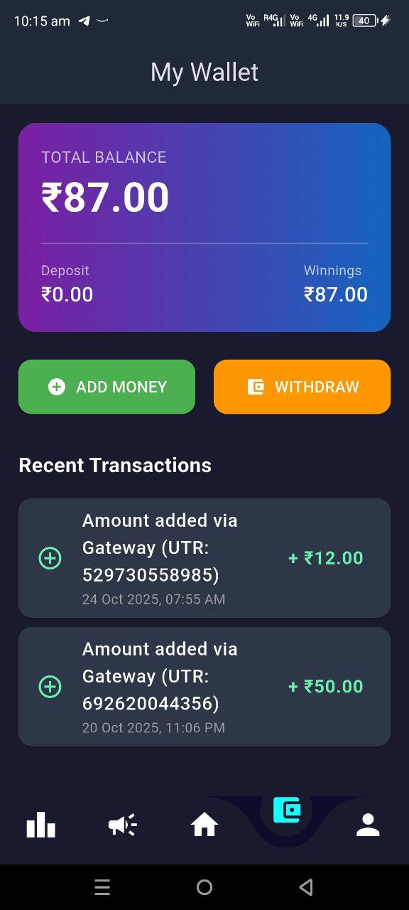 GamezX Match Results